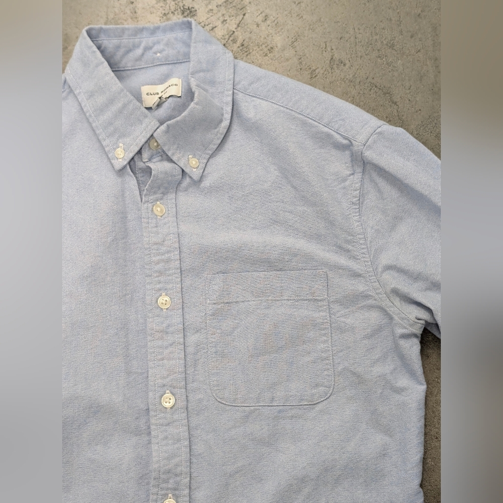 Club Monaco Light Blue Button-Up Shirt, X-Small